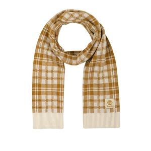 Timberland Plaid Scarf in Cream/Golden Tan